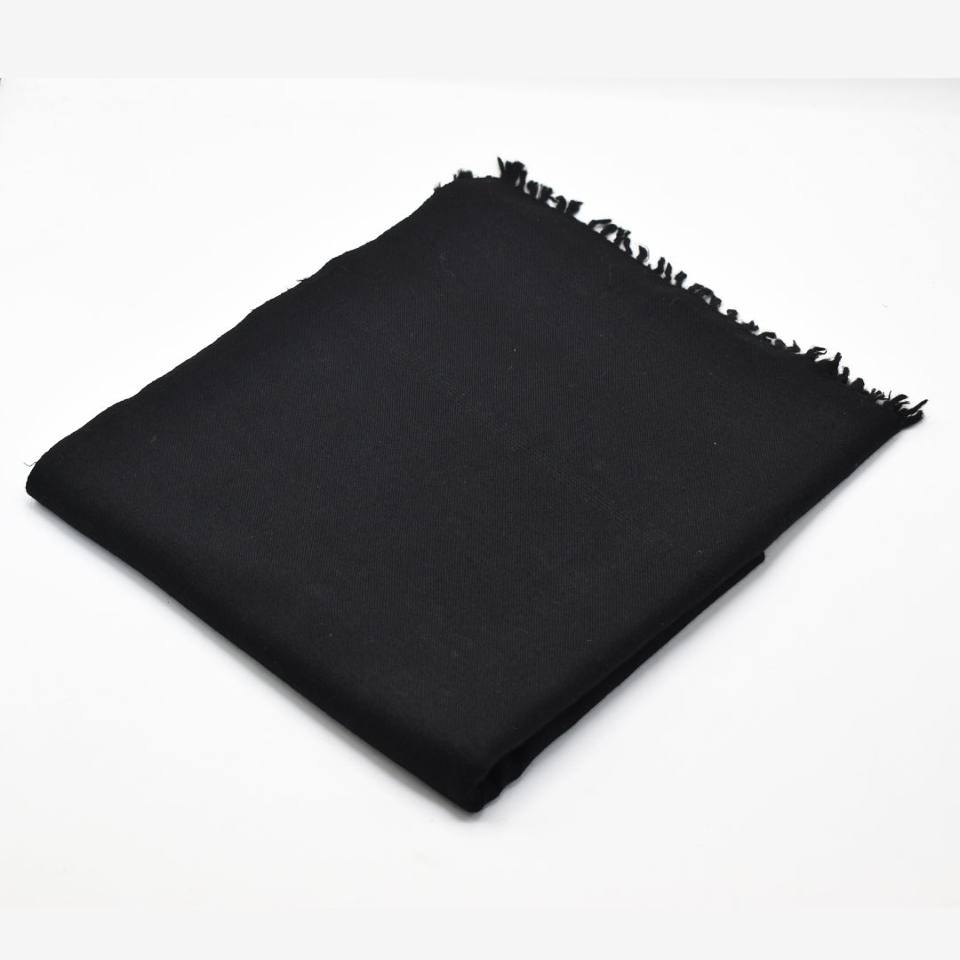 Fine Pashmina Pure (72 COunt Plain Black)