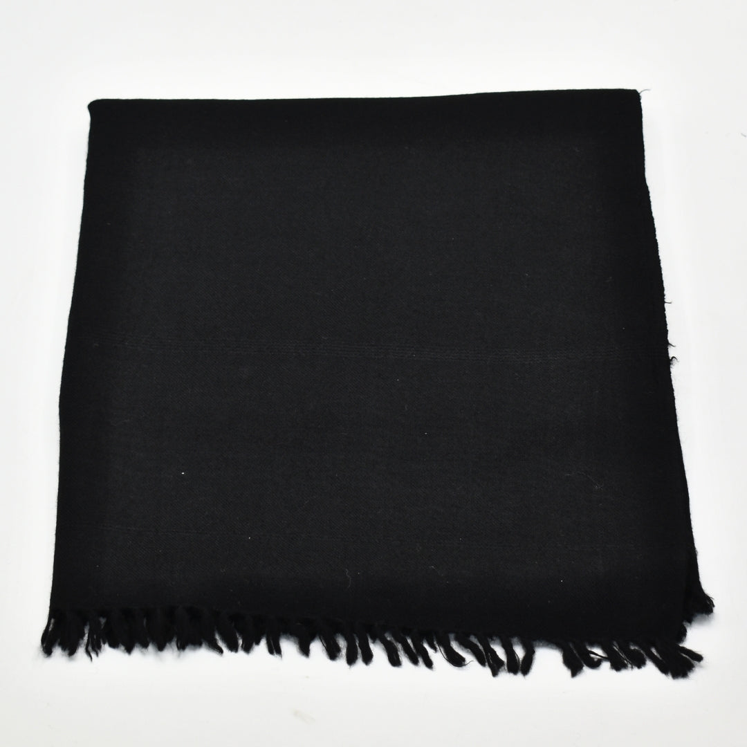 Fine Pashmina Pure (72 COunt Plain Black)