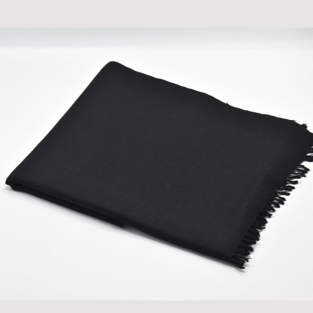 Fine Pashmina Pure (72 COunt Plain Black)