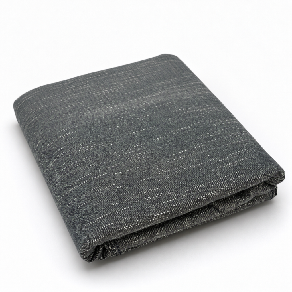 Khamta Khadi - Rustic Texture (Charcoal)