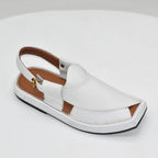 Kaptan Signature Chappal (WHT)