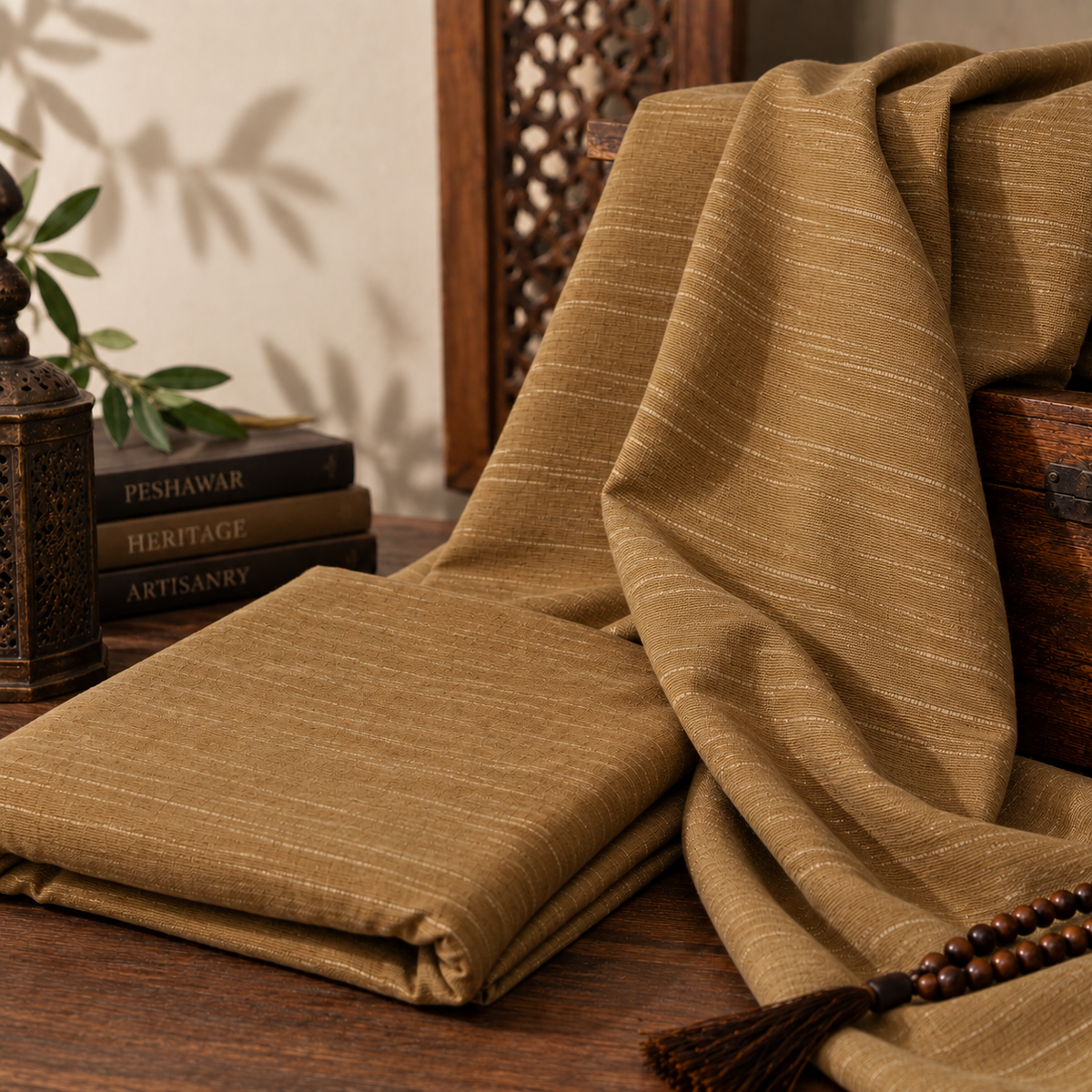 Khamta Khadi - Rustic Texture (Camel)