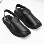 Kaptan Signature Chappal (BLKD)