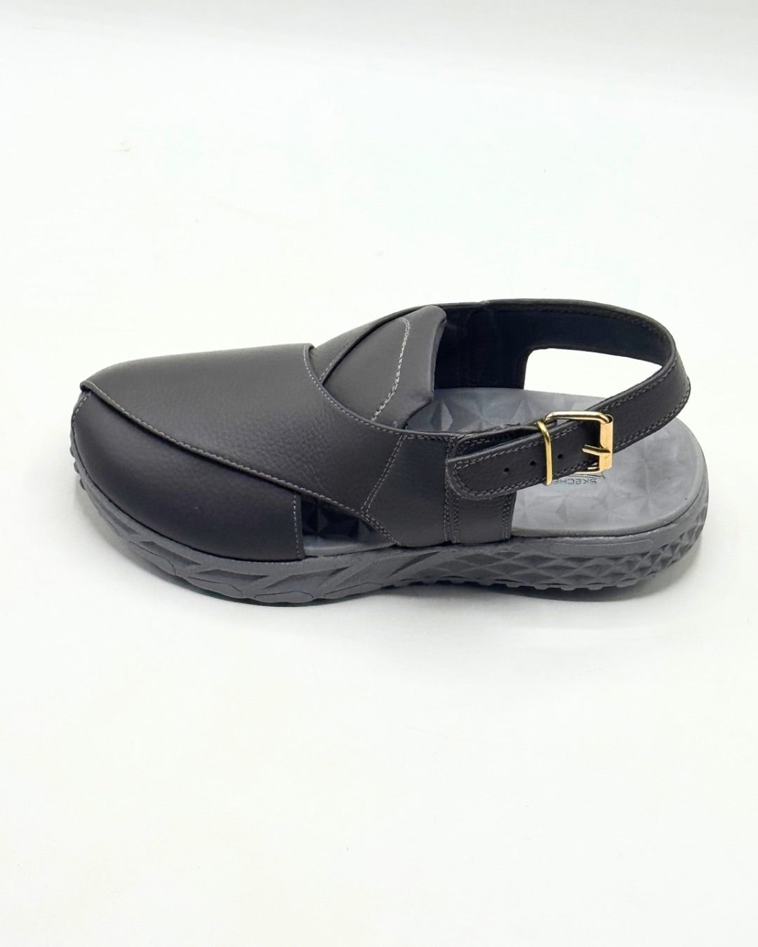 Peshawari Chappal with Sneaker Sole (Charcoal Grey)