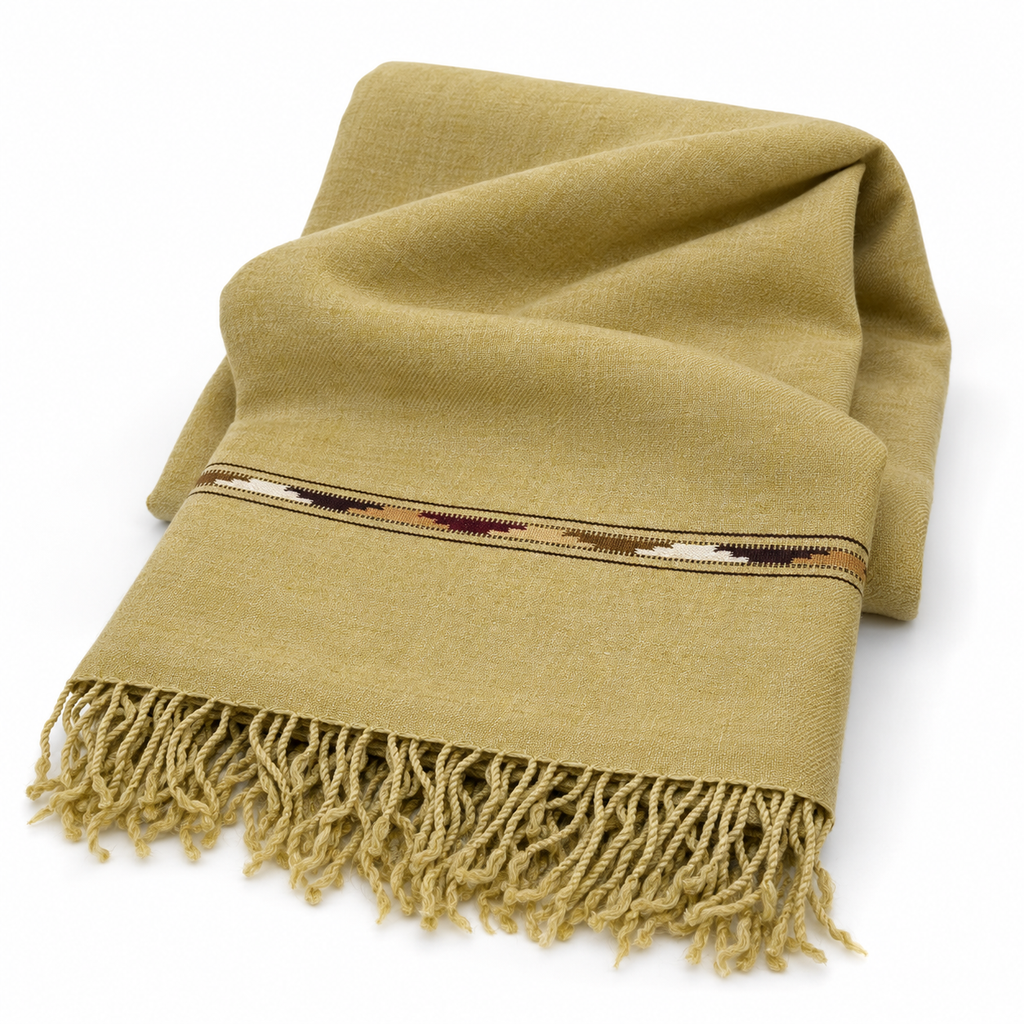 Fine Pashmina Pure 64 Count - 03 white drape