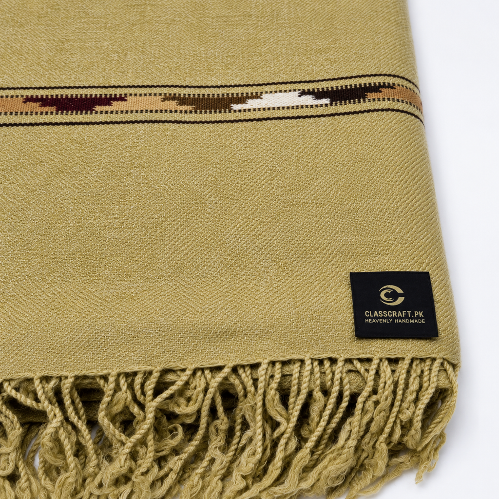 Fine Pashmina Pure 64 Count - 04 white detail