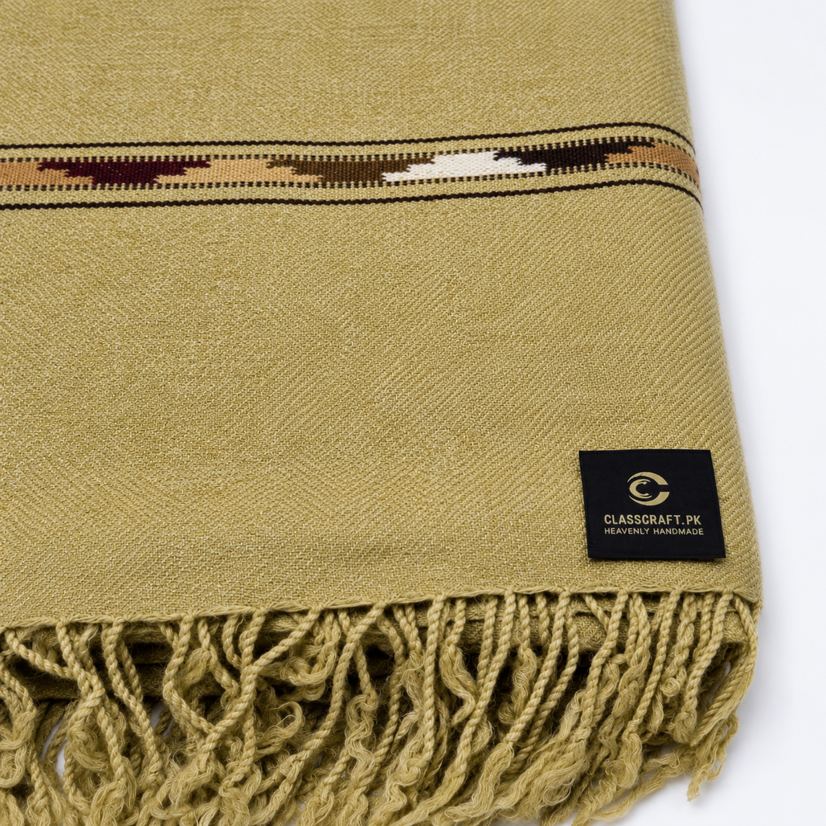 Fine Pashmina Pure 64 Count - 04 white detail