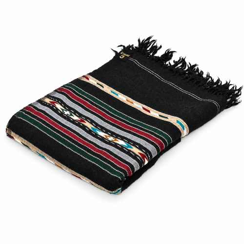 Angora Wool Multi Flower Border Shawl - 01 white hero