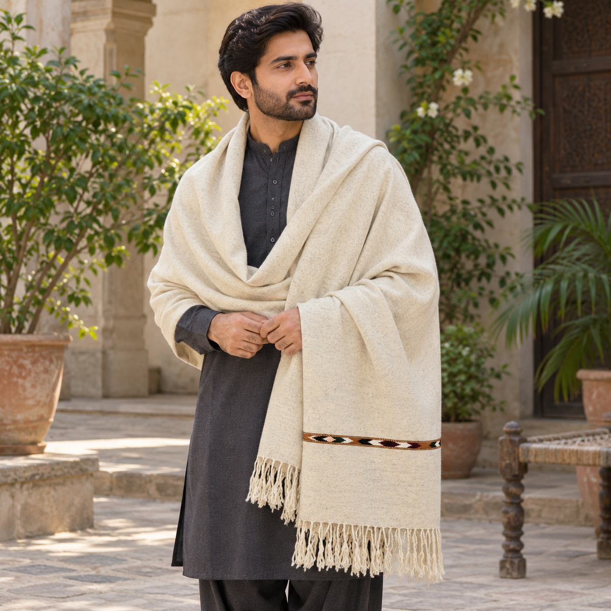 Angora Wool Pure (Plain) - 05 lifestyle courtyard
