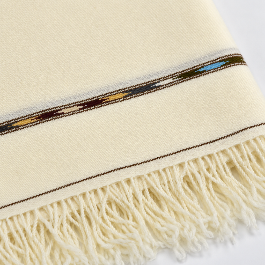 Fine Pashmina Pure (72 Count Single) - 04 white detail