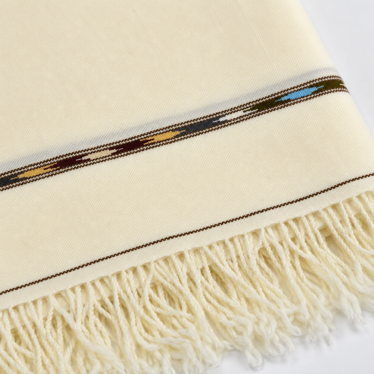 Fine Pashmina Pure (72 Count Single) - 04 white detail
